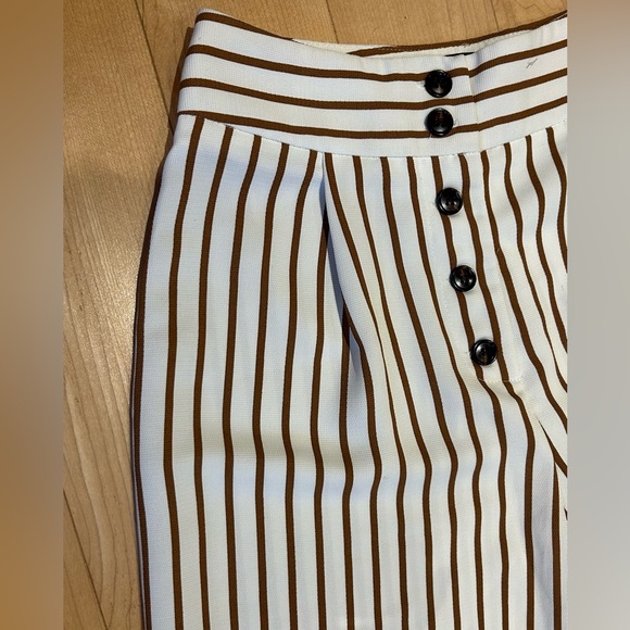 TOPSHOP striped brown and white lines pants - Picture 7 of 7
